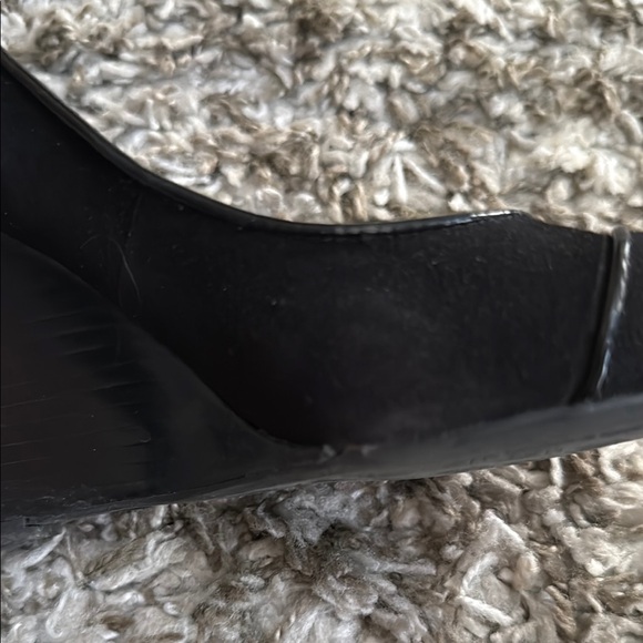 WHBM Black Suede Wedges for Women - Picture 10 of 13